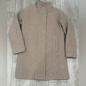 J. Crew Women's Tan Wool funnel neck Coat